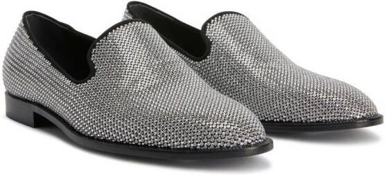 Giuseppe Zanotti Jareth Disco crystal-embellished loafers Silver