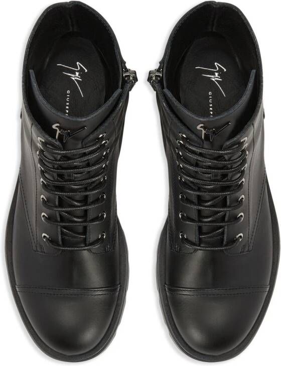 Giuseppe Zanotti Jerico logo-lettering boots Black