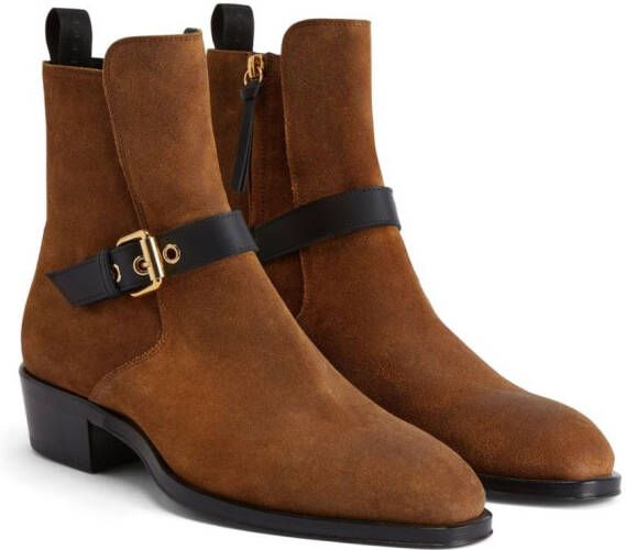 Giuseppe Zanotti Jhonny leather ankle boots Brown