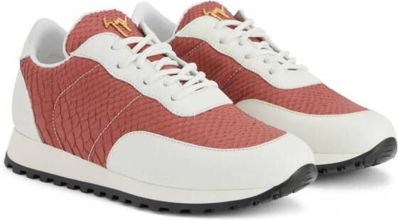 Giuseppe Zanotti Jimi leather low-top sneakers Red