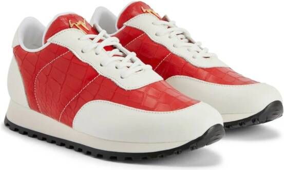 Giuseppe Zanotti Jimi panelled sneakers Red