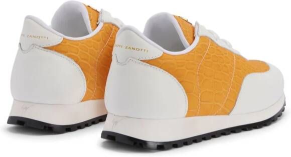 Giuseppe Zanotti Jimi Running panelled low-top sneakers Orange