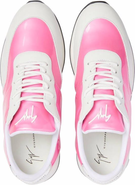 Giuseppe Zanotti Jimi two-tone sneakers Pink