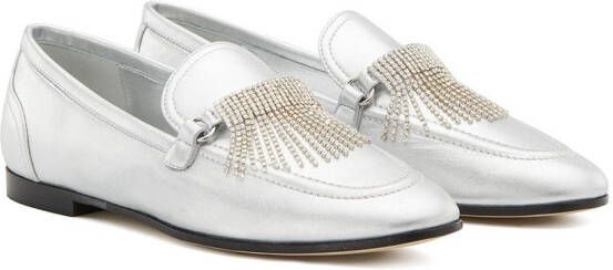 Giuseppe Zanotti Jodie rhinestone-embellished loafers Grey