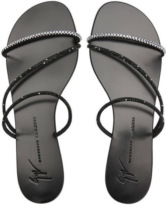 Giuseppe Zanotti Julianne crystal-embellished sandals Black