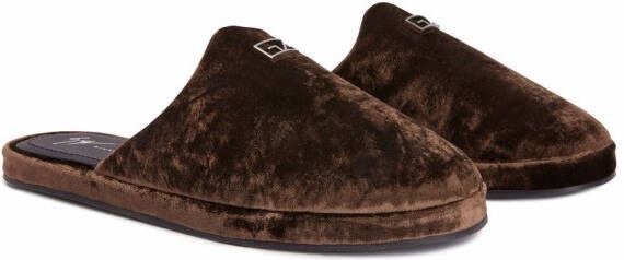 Giuseppe Zanotti Jungle Fever brown slippers
