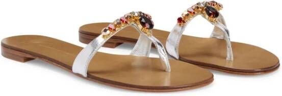 Giuseppe Zanotti Katisha gemstone-detail sandals Gold