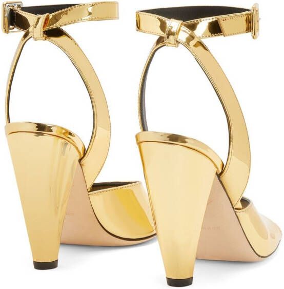 Giuseppe Zanotti Keziaa patent leather sandals Gold