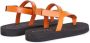 Giuseppe Zanotti Khais logo-embossed leather sandals Orange - Thumbnail 3
