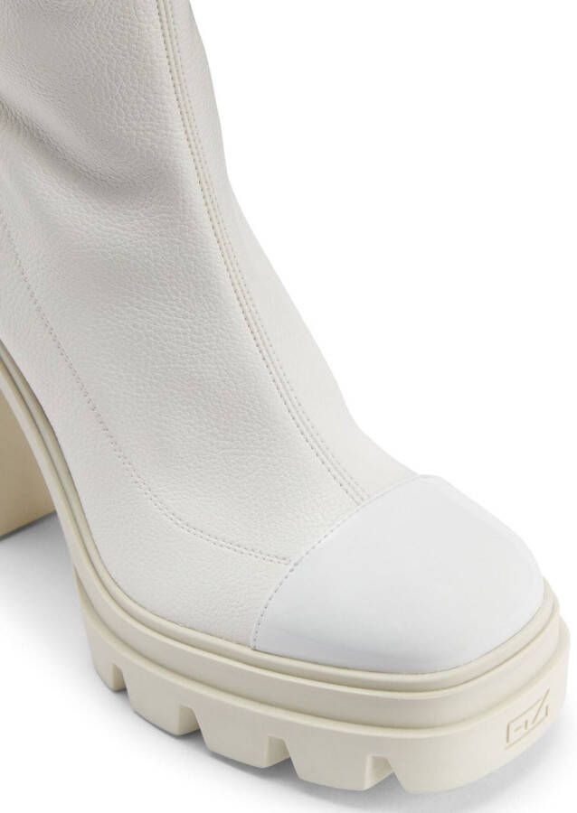 Giuseppe Zanotti Kokebi 110mm leather boots White