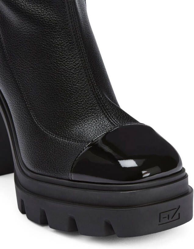 Giuseppe Zanotti Kokebi bock heel boots Black