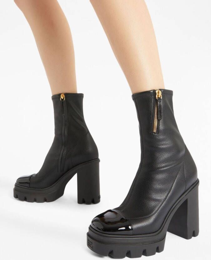 Giuseppe Zanotti Kokebi bock heel boots Black