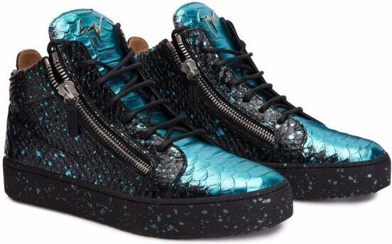 Giuseppe Zanotti Kriss crocodile-effect high-top sneakers Black