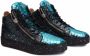 Giuseppe Zanotti Kriss crocodile-effect high-top sneakers Black - Thumbnail 2