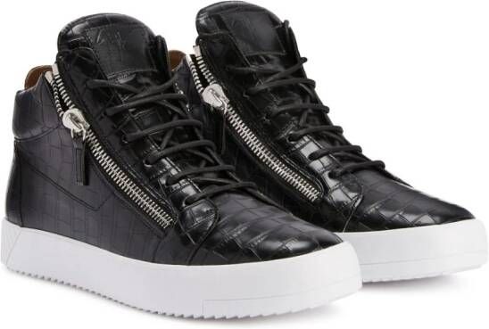 Giuseppe Zanotti Kriss crocodile-effect leather sneakers Black