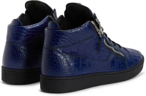 Giuseppe Zanotti Kriss crocodile-effect sneakers Blue