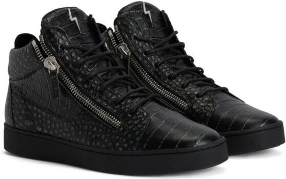 Giuseppe Zanotti Kriss crocodile-embossed hi-top sneakers Black