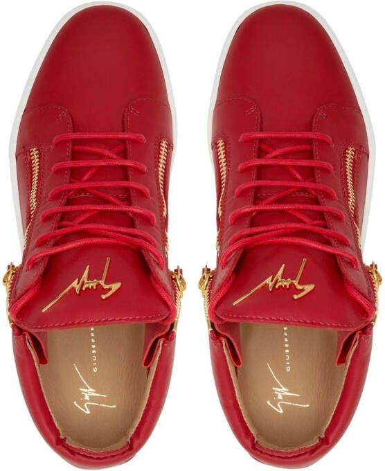 Giuseppe Zanotti Kriss cut-out high top sneakers Red