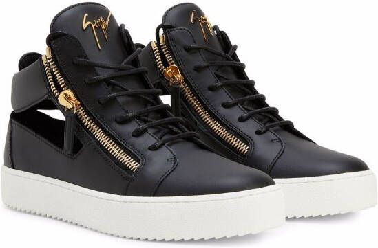 Giuseppe Zanotti Kriss cut-out leather sneakers Black