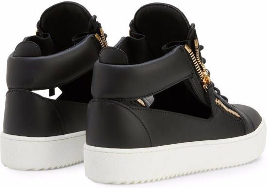 Giuseppe Zanotti Kriss cut-out leather sneakers Black