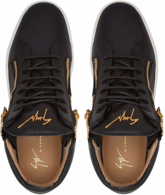 Giuseppe Zanotti Kriss cut-out leather sneakers Black