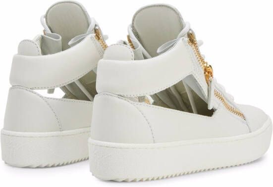 Giuseppe Zanotti Kriss cut-out leather sneakers White