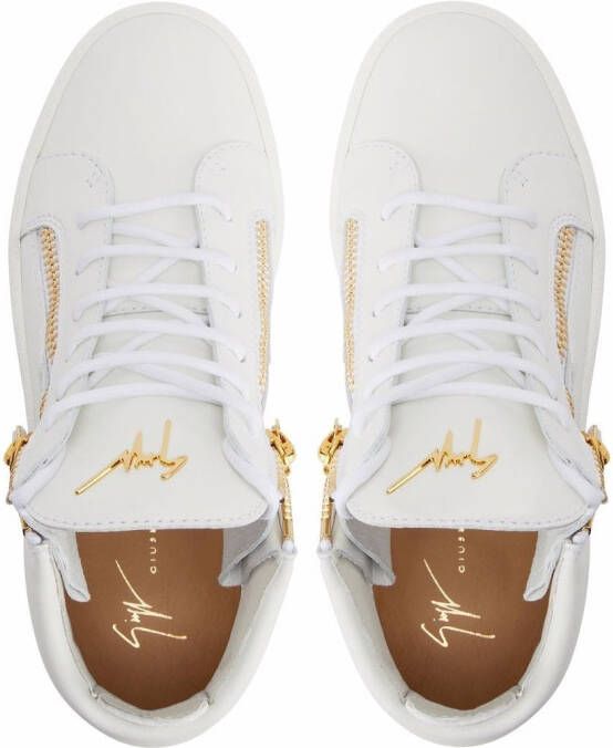 Giuseppe Zanotti Kriss cut-out leather sneakers White