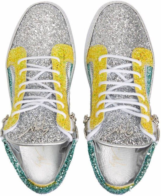 Giuseppe Zanotti Kriss glitter high-top sneakers Multicolour