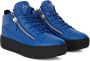 Giuseppe Zanotti Kriss grained leather trainers Blue - Thumbnail 2