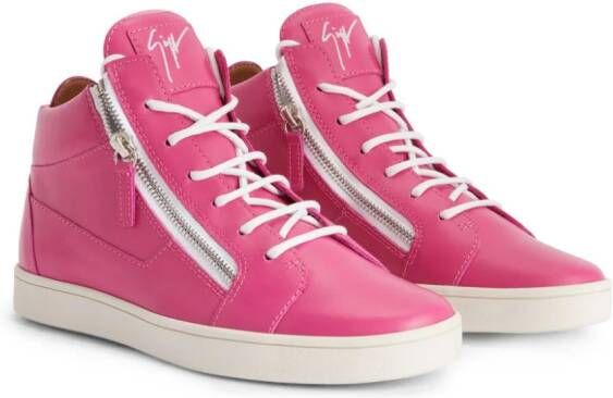 Giuseppe Zanotti Kriss high-top leather sneakers Pink