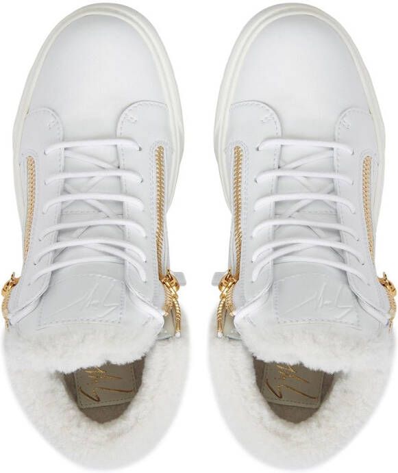 Giuseppe Zanotti Kriss leather mid-top sneakers White
