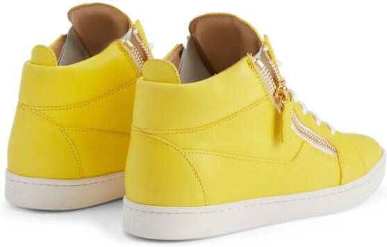Giuseppe Zanotti Kriss leather sneakers Yellow