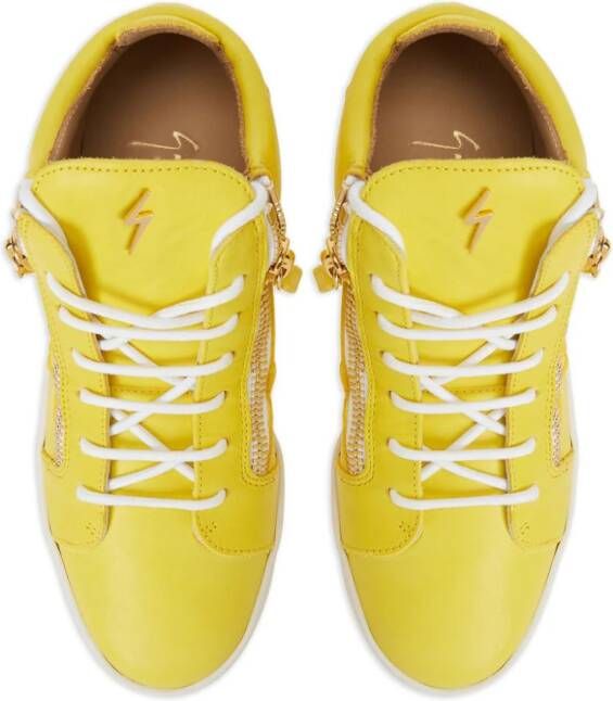 Giuseppe Zanotti Kriss leather sneakers Yellow
