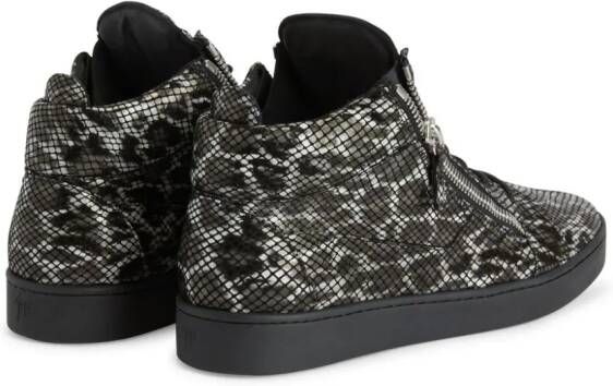 Giuseppe Zanotti Kriss leopard-print hi-top sneakers Black