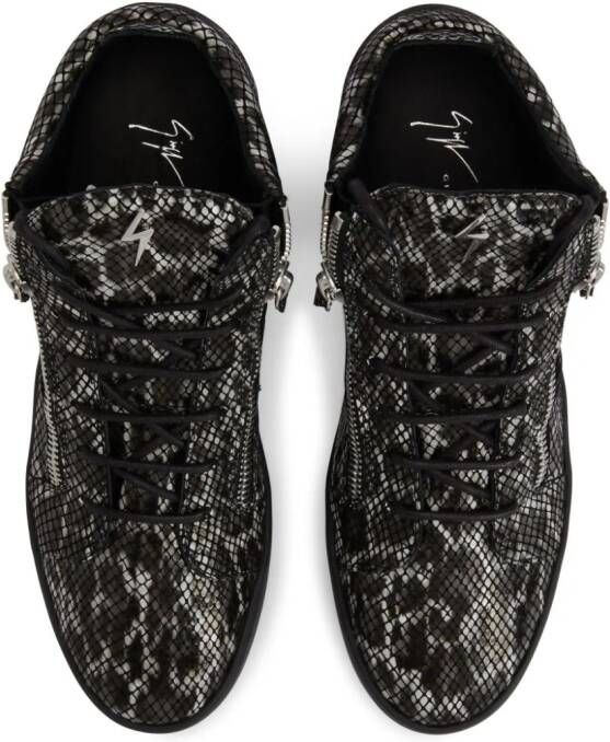 Giuseppe Zanotti Kriss leopard-print hi-top sneakers Black