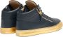 Giuseppe Zanotti Kriss metallic-sole leather sneakers Blue - Thumbnail 3