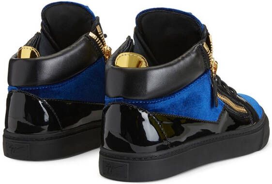 Giuseppe Zanotti Kriss panelled mid-top sneakers Blue