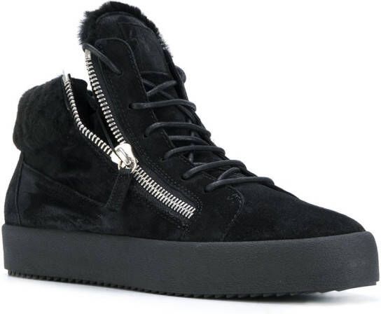 Giuseppe Zanotti Kriss shearling-lined sneakers Black