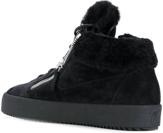Giuseppe Zanotti Kriss shearling-lined sneakers Black