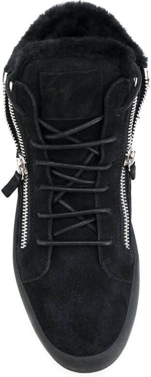 Giuseppe Zanotti Kriss shearling-lined sneakers Black