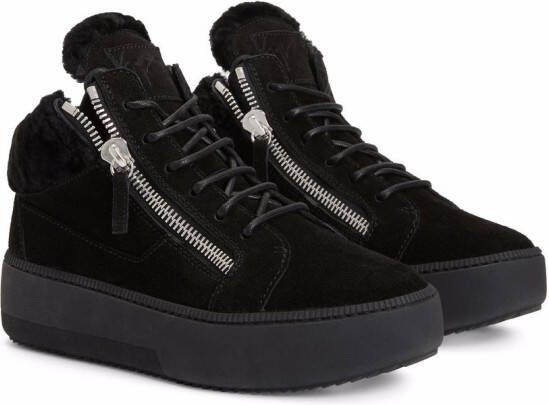 Giuseppe Zanotti Kriss shearling-lined sneakers Black