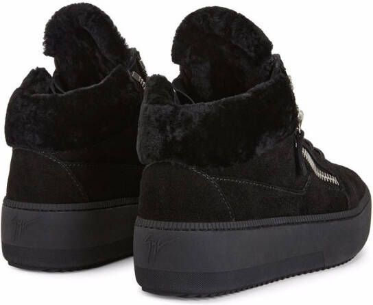 Giuseppe Zanotti Kriss shearling-lined sneakers Black