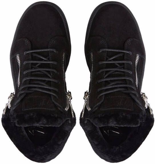 Giuseppe Zanotti Kriss shearling-lined sneakers Black