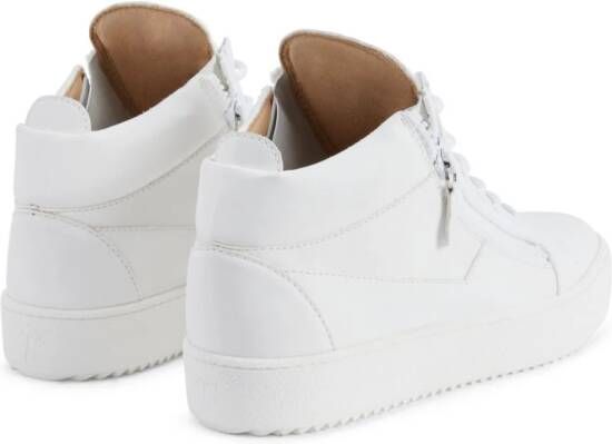 Giuseppe Zanotti Kriss side-zip leather sneakers White