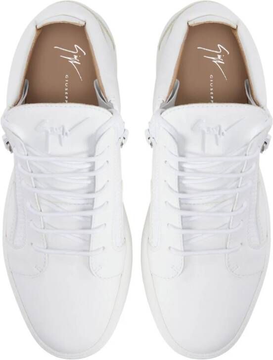 Giuseppe Zanotti Kriss side-zip leather sneakers White
