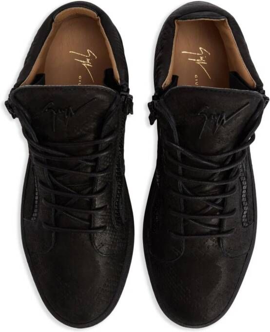 Giuseppe Zanotti Kriss snakeskin-effect sneakers Black
