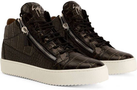 Giuseppe Zanotti Kriss snakeskin-effect trainers Black