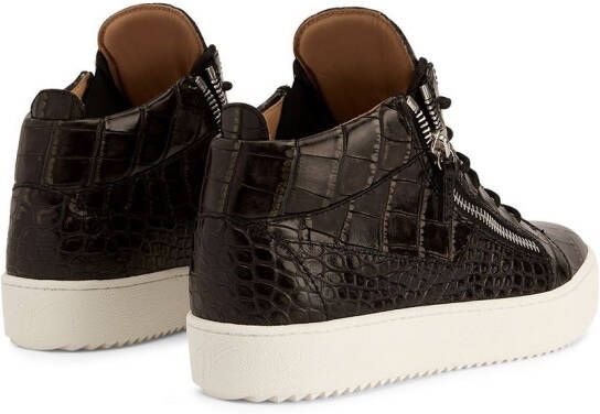 Giuseppe Zanotti Kriss snakeskin-effect trainers Black