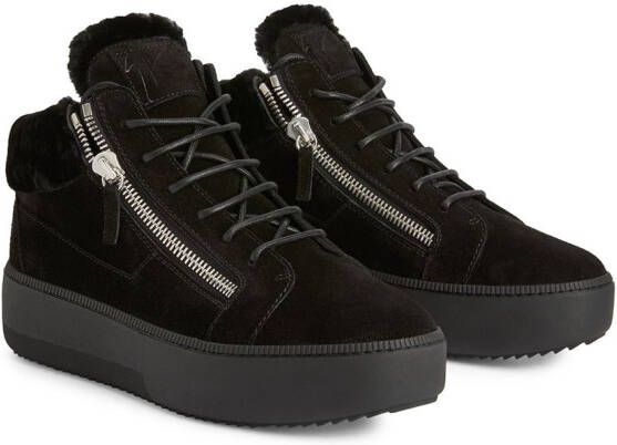 Giuseppe Zanotti Kriss suede platform sneakers Black
