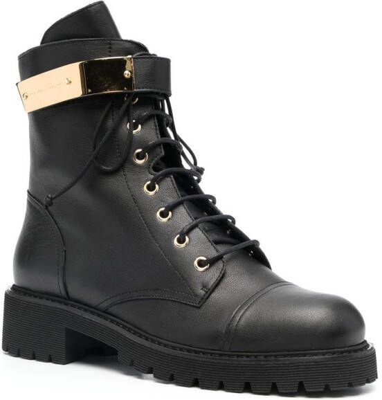 Giuseppe Zanotti lace-up combat boots Black